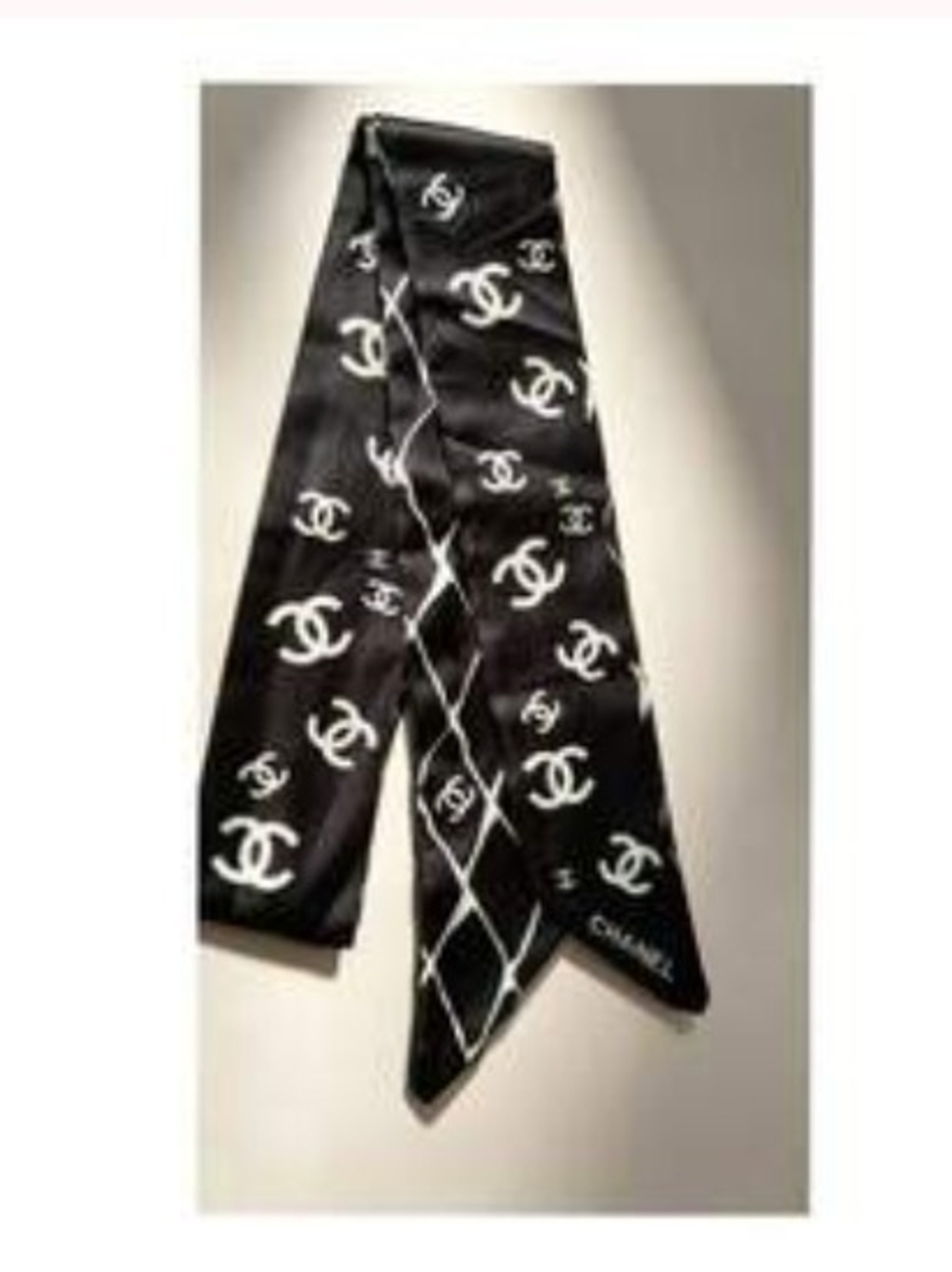 Black & White Logo Twilly Scarf